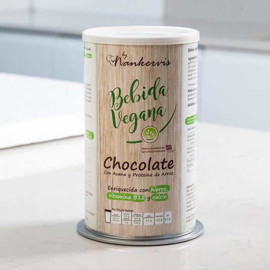 Bebida Vegana Chocolate con Avena y Proteína de Arroz